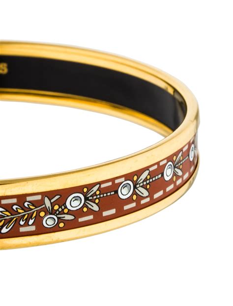 Hermes narrow enamel bracelet